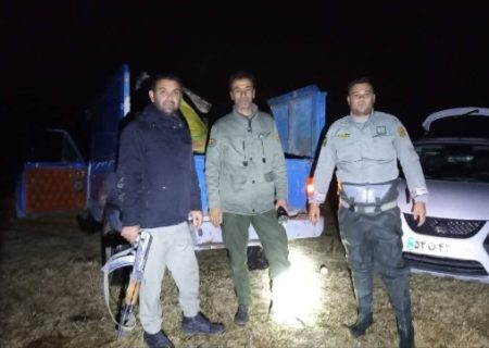 دستگیری شکارچیان غیرمجاز در گشت و کنترل محیط‌بانان شهرستان باروق