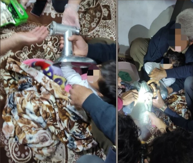 رهایی دست کودک بوکانی از چرخ گوشت